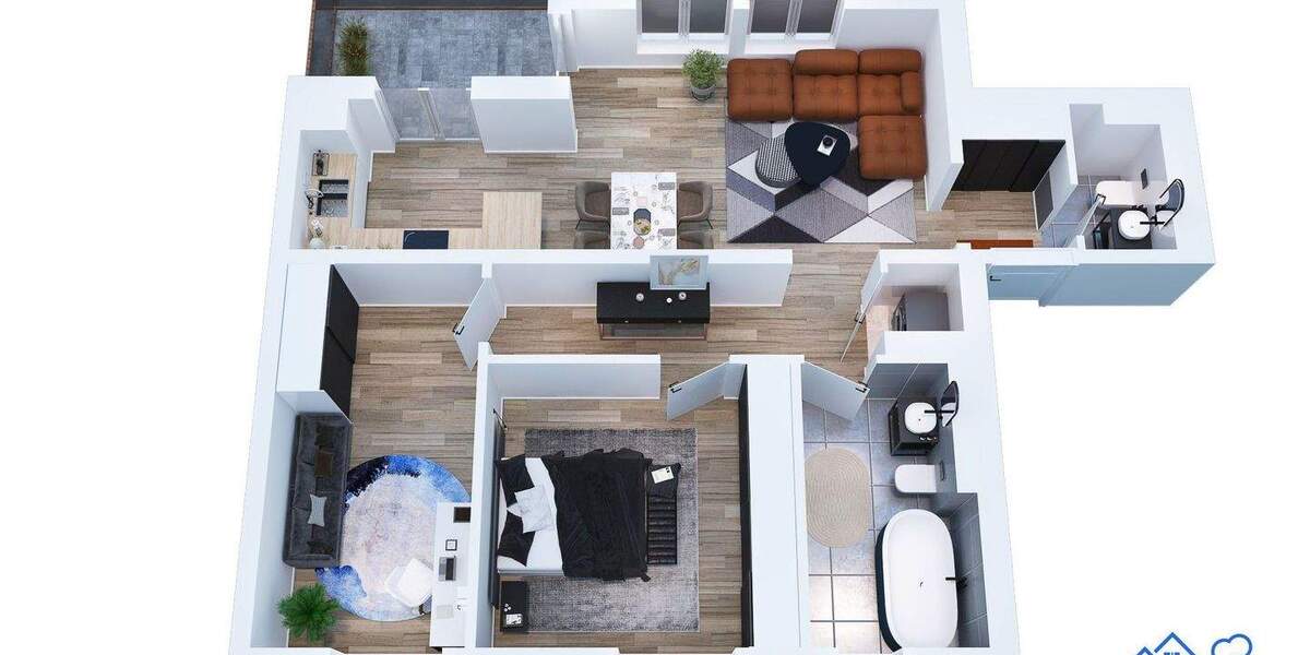 Etagenwohnung Frankfurt / Kalbach-Riedberg Kalbach - 3 Zimmer, 75 m&sup2;, 432.000&euro; | Angebot:25659215