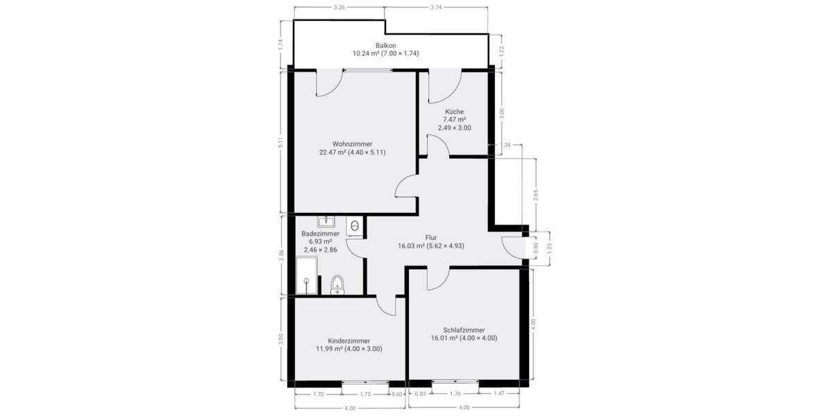 Etagenwohnung Kleinostheim - 3 Zimmer, 86 m&sup2;, 1.100&euro; | Angebot:25920584