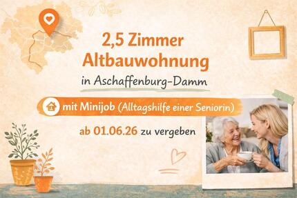 Wohnung Aschaffenburg Damm - 2.5 Zimmer, 63 m&sup2;, 490&euro; | Angebot:26021055