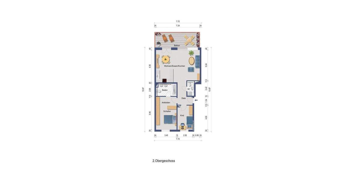 Etagenwohnung Langen Oberlinden - 3 Zimmer, 88 m&sup2;, 399.000&euro; | Angebot:25897511