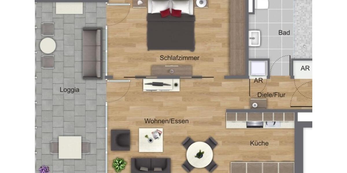 Etagenwohnung Frankfurt am Main Sachsenhausen Süd - 2 Zimmer, 57 m&sup2;, 475.000&euro; | Angebot:25903490