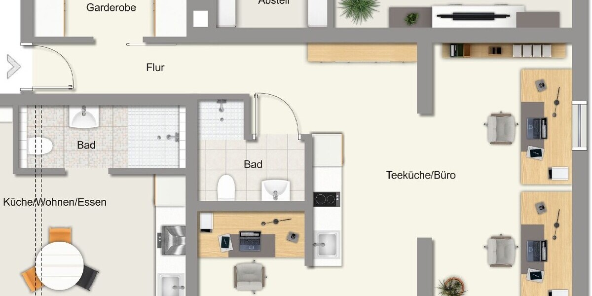 albero:) Büro oder 1-Zi-Wohnung? - Etagenwohnung Seligenstadt Klein-Welzheim | Angebot:26943272