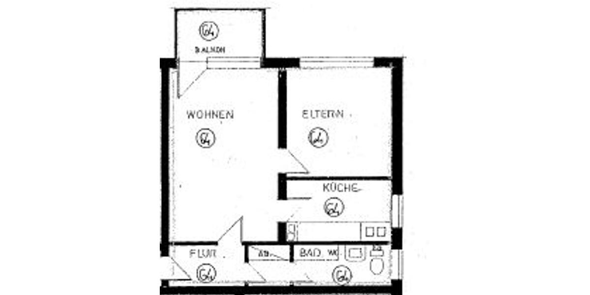 Etagenwohnung Dreieich - 2 Zimmer, 55 m&sup2;, 650&euro; | Angebot:25973703