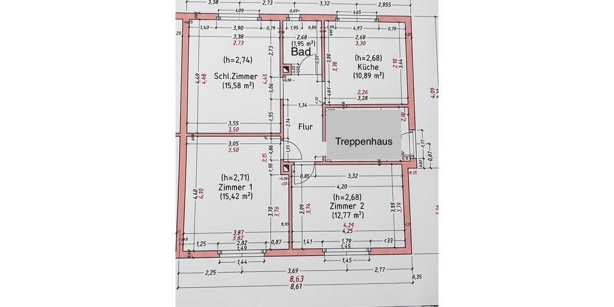 Etagenwohnung Offenbach am Main Bieber - 3 Zimmer, 65 m&sup2;, 1.360&euro; | Angebot:25885748