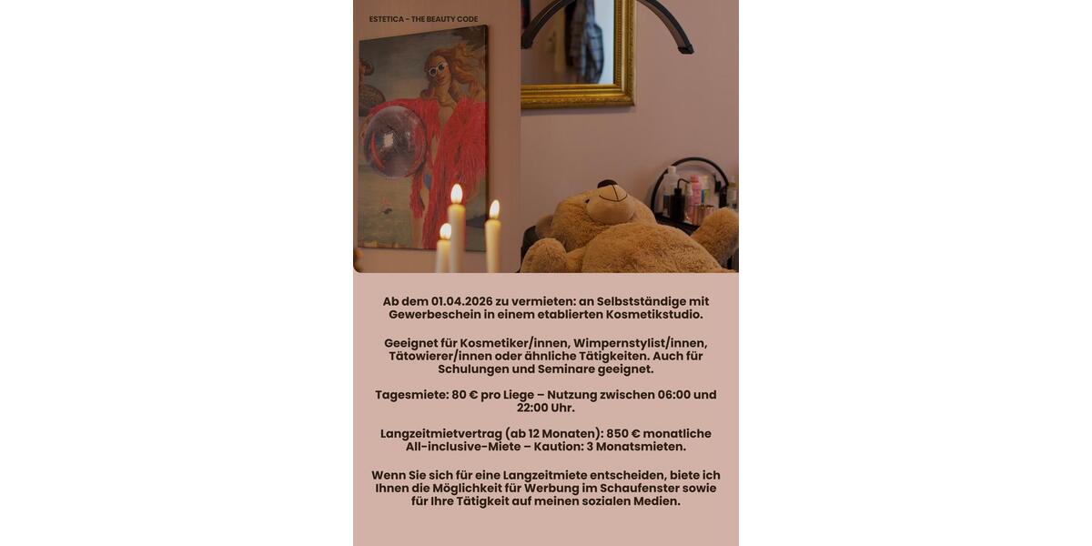 Gewerbeobjekt Frankfurt am Main Sachsenhausen Süd - 80&euro; | Angebot:25811469