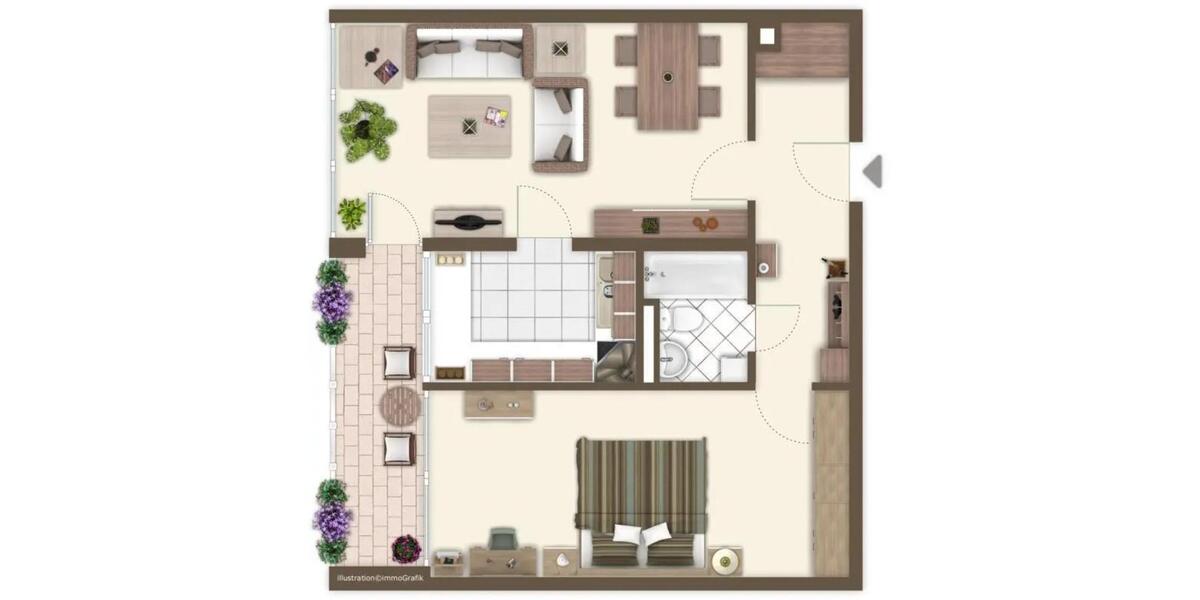 Etagenwohnung Maintal - 2 Zimmer, 66 m&sup2;, 880&euro; | Angebot:25647155