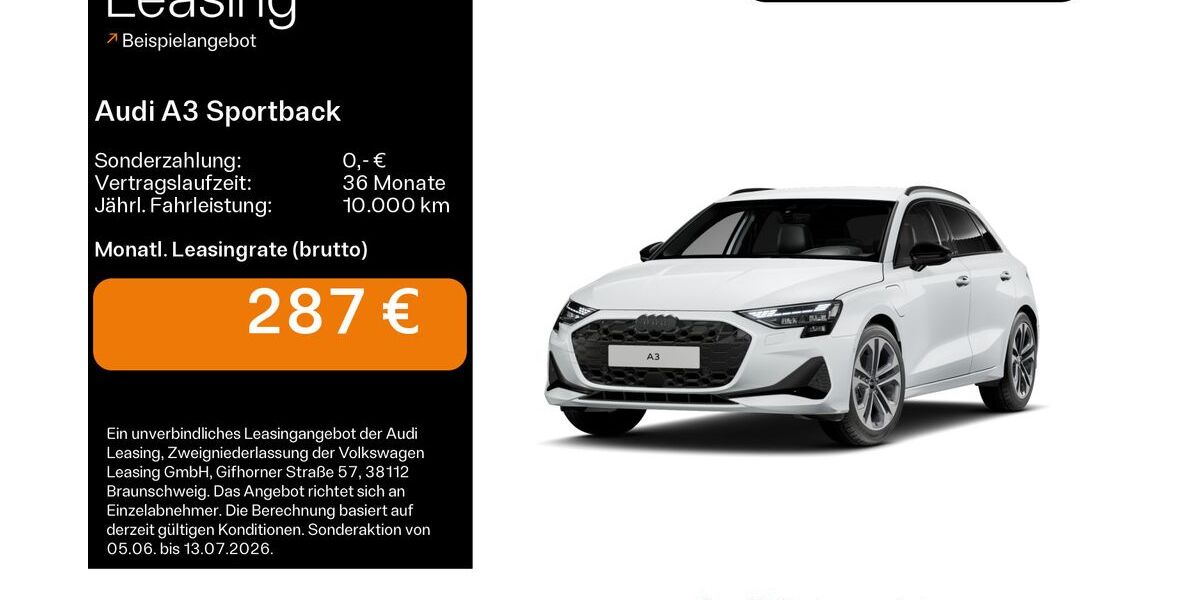 Audi A3 6.300 km 37.849 &euro; Linsengericht 63589