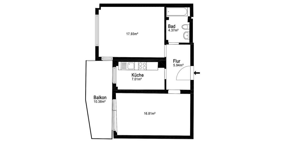 Etagenwohnung Neu-Isenburg Isenburg - 2 Zimmer, 57 m&sup2;, 1.100&euro; | Angebot:24866193
